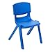 ECR4Kids School Stack Resin Chair, Indoor/Outdoor Plastic Stacking Chairs for Kids, 14 inch Seat Height, Blue (6-Pack)