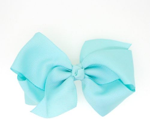 Large 4" Boutique Bow Clips (Aqua)