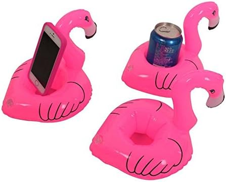 Inflatable Flamingo Drink Holder (3 Pack), Float Your Drinks in Style! Use Them in The Pool, Spa, Whirlpool, Hot Tub Or Even in The Bath!