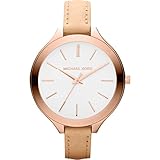 Michael Kors Watches Slim Leather Runway Watch