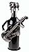 Premium Guitar Player Metal Wine Bottle Holder by Clever Creations | Decorative Stainless Steel Design Fits Any Standard Wine Bottle | Wine Accessory Perfect for Kitchen Decorations
