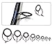 YDZN Fishing Rod Guide Stainless Steel Fishing Rod Tip Spinning Rod Guides Fishing Rod Eye Rings Line Repair Kit (8Pcs 6# - 30#)