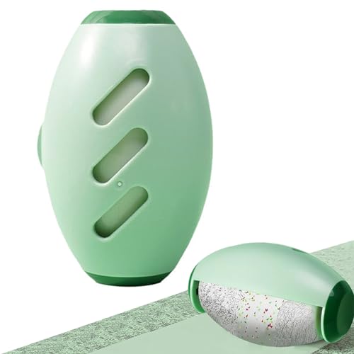 Rodillo reutilizable para eliminar el pelo de animales, rodillo de gel reutilizable, no requiere láminas adhesivas, bola de gel lavable y pegajosa, rodillo de gel para ropa, viajes (verde)