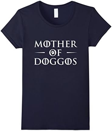 Womens Mother of Doggos Funny Dog Mom Shirt Small Navy