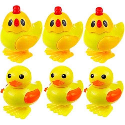 small plastic toy chickens