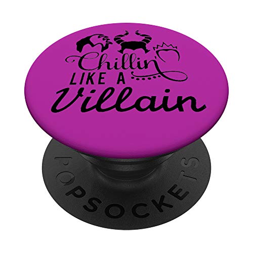 Purple Chilling like a villain PopSockets PopGrip: Swappable Grip