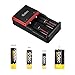 Odec Universal Battery Charger for AA, AAA, AAAA, C, 18650, 26650 Ni-MH Ni-Cd Li-ion rechargeable batteries, 2 Independent Bay