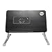 Quze Adjustable Wooden Laptop Desk Notebook Computer Stand with Built in Cooling Fan Portable, Foldable Lap Desk