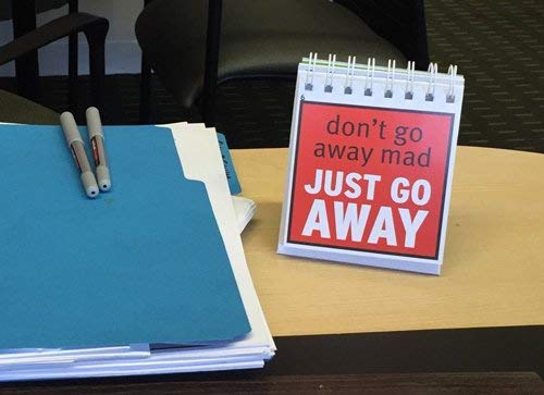 DeskMate 24 Desktop Flip Signs, Office Cubicle Accessory to Discourage ...