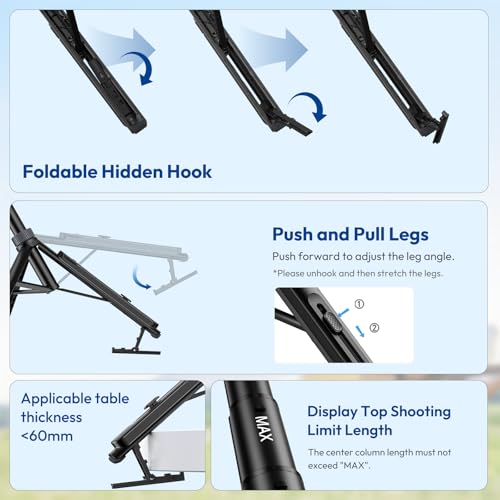 ULANZI TT88 Magnetic Tripod for iPhone, 57" Extendable Selfie Stick with Remote, 2-in-1 Phone Clip & Dual Cold Shoe Mounts-Lightweight Phone Tripod Stand for Vlogging, Travel, Video Recording (Black)
