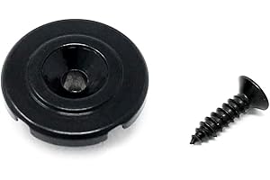 Vintage Forge Black Round Slotted String Retainer Guide Tree for Fender Precision Jazz Style Bass Guitars and Others with Screw BSR50-BLK