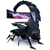Gaming Chair Comfortable Luxury Gaming Chair Ergonomic Computer Cockpit Chair Comfortable Racing Simulator Game Chair with Hanging 3 Screens C