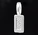 Housweety 50pcs Tag Glue on Bail 21x7mm (Silver Plated)