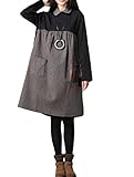 Mordenmiss Women's Contrast Color A-Line Doll Dress With Pockets