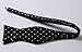 SetSense Men's Polka Dot Jacquard Woven Self Bow Tie Set One Size Black/Silver