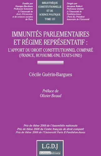 Immunités parlementaires et régime représentatif
