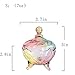 SOCOSY Royal Rainbow Embossed Crystal Footed Apothecary Jar Candy Jar with Lid,Clear Glass Wedding Candy Buffet Jar Food Jar-7oz