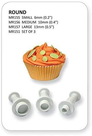 PME MR151 Round Plunger Cutters, Small, Medium, Large Sizes, Set of 3,White - Image 5