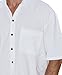 Cotton Natural Islander Button Down Short Sleeve Men's Shirt (White, XX-Large)