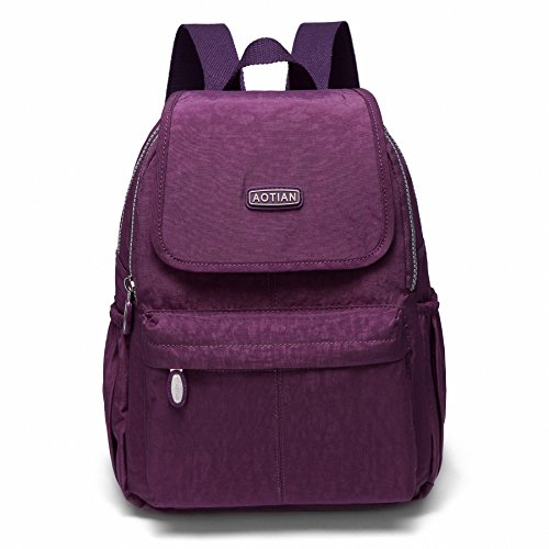 small purple backpack purse