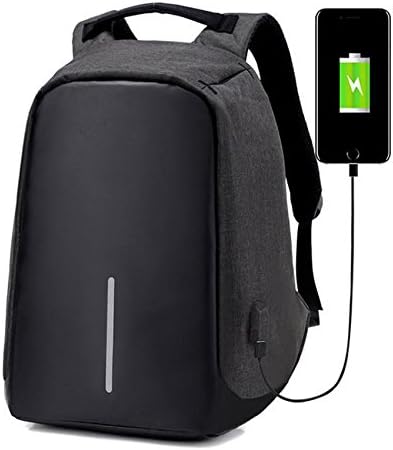 Anti-Theft Backpack Water Repellent Design USB Port Business Laptop bags Travel School Bag Black