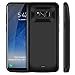 Galaxy S8 Battery Case, ALCLAP Slim 5000mAh S8 Portable External Battery Charger Type C Extended Battery Pack Juice Bank Cover Charging Case for Samsung Galaxy S8 -Black