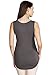Sweet Mommy Bamboo Simple Maternity and Nursing Long Tank Top Charcoal, L