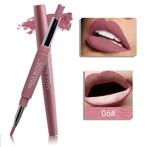 MISS ROSE Lipstick Set Long-Lasting Matte Lip Stick Make Up Waterproof Velvet Batom Nude Sexy Lip Gloss Cosmetics By DMZing (ES-0F)