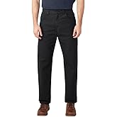 Dickies Men's Relaxed Fit Straight-Leg Duck Carpenter Jean, Black, 30W x 30L