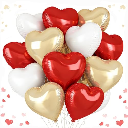 Light Gold Red and White