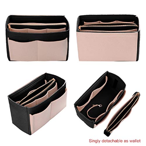 Purse Organizer Insert, Felt Bag organizer with zipper, Handbag & Tote