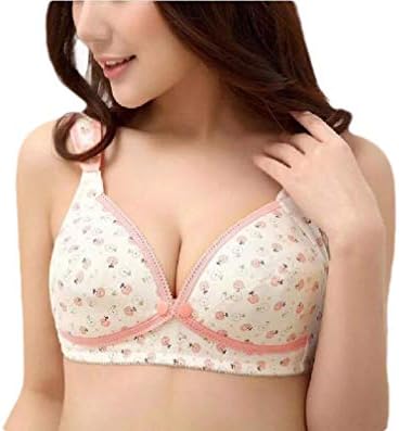 Andopa Womens Wirefree Floral Print Comfy Seamless Plus Size Nursing Bra