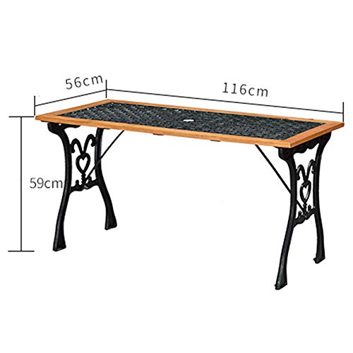 Household items Gartenbank Massivholztisch und Stuhlkombination, Hartholzhausbalkon-Parkbank im Freien, Wetterfester… – Bild 3