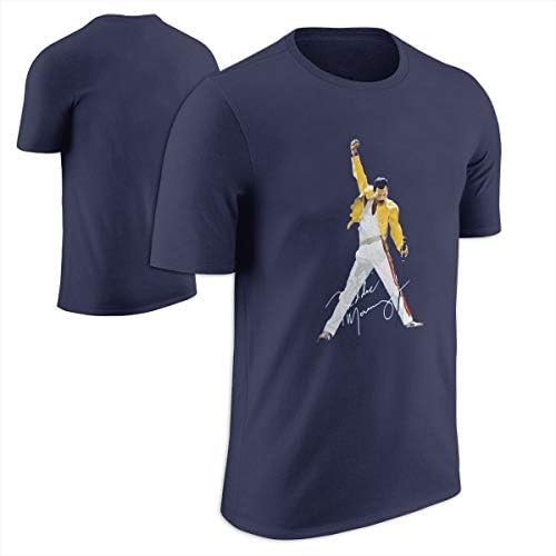 WPAD Men's Queen Band Freddie Mercury Autograph Sign T-shirt