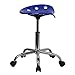 Flash Furniture Taylor Vibrant Nautical Blue Swivel Tractor Seat and Chrome Stool with Contoured Comfort Seat