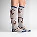 Grey, Sock It To Me It's Raining Cats Knee High Socks, Fits Womens Shoe sizes 5-10