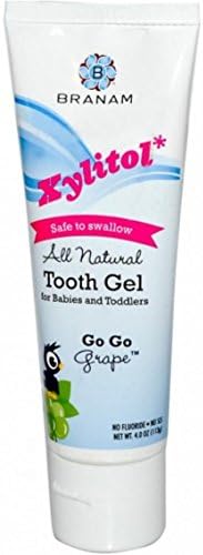 Branam Oral Health Xylitol Tooth Gel for Babies & Toddlers, Go Go Grape, 4 oz