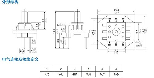 Taidacent XGZP6847 Gas Pressure Electronic sphygmomanometer Sensor Transmitter Module Pressure transducer 0-40kPa