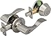 Legend 809127 Wave Style Lever Front Door Knob Entry Leverset Lockset and Single Cylinder Deadbolt Combination Set, US15 Satin Nickel Finish