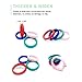8.5mm Hair Ties Rubber Bands for Women Girls Thick Curly Hair, 100 PCS Mix Color, No Crease No Damage Seamless Large Ponytail Holders for Kids Men, No slip Durable Hair Elastics by CYWLIFE