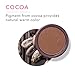 100% PURE Cocoa Pigmented Bronzer, Cocoa Glow, Bronzer Powder for Face, Contour Makeup, Soft Shimmer, Sun Kissed Glow (Deep Brown w/Gold-Red Undertones) - 0.32 Oz
