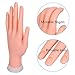 CLAVUZ Nail Hand Practice Model Flexible Movable Soft Plastic Hand for Fake Nail Art Starter Training (Brown)