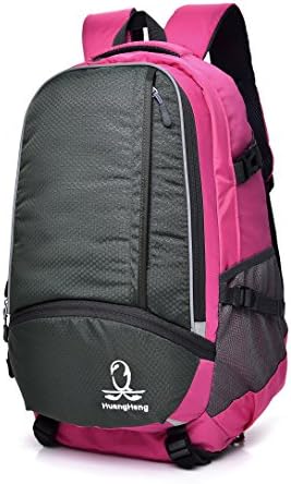 HuangHeng Lightweight Waterproof Durable Travel Hiking Backpack Daypack (pink)