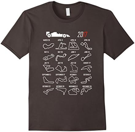 Mens Race Calendar Racing Fan 2017 T shirt XL Asphalt