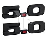 Black & Red 5.0 Fender or Trunk Emblems - Pair