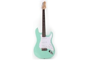 Fojill 39 Inch Electric Guitar Phoenix Body Maple Neck Rosewood Fretboard With Gig Bag (Green)