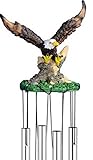 StealStreet SS-G-41272 Wind Chime Round Top Eagle Bird Hanging Garden Decoration Windchime