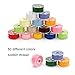 POPKU 50 Pcs Bobbins with Sewing Thread for Brother Singer Babylock Janome Kenmore (Assorted Colors)