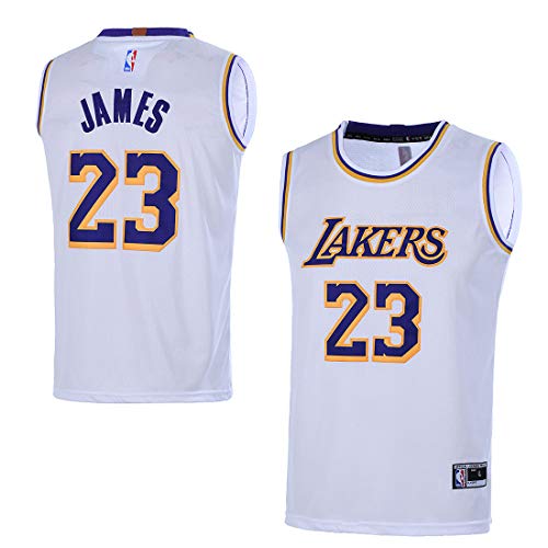 Outerstuff Youth 8-20 Los Angeles Lakers #23 LeBron James Kids Jersey (Youth X-Large 18/20, White)