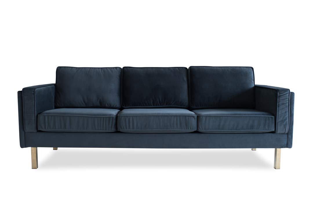 Edloe Finch MidCentury Modern Grey Velvet Sofa, Pricepulse